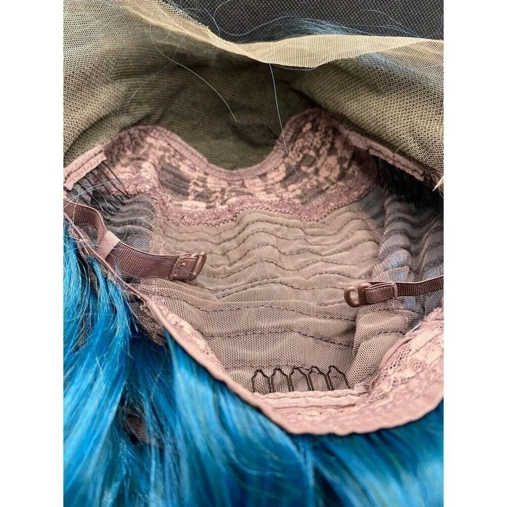 Ombre Blue Wig,Lace Front Wig